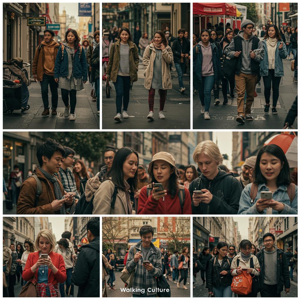 온라인과 오프라인이 결합된 걷기 문화가 세대와 지역을 아우르며 공동체적 건강 습관으로 확산되는 집단적 풍경